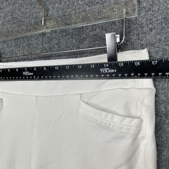Soft Surroundings Pants Womens Medium‎ White Pull On Crop Slimming Waist Panel - Picture 5 of 12